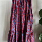 Roller Rabbit  Red Lorien Carlisa Floral Print Tiered Maxi Skirt Sz M NWT Photo 5