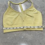 Y Back Ribbed Tank Athletic Bra Lemon‎ Yellow Photo 2
