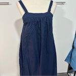 LDT Size 2 Navy Blue Blair Square Neck Sleeveless Tiered Maxi Dress Heritage Photo 5