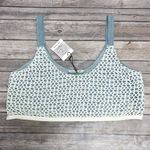 Urban Renewal Chambray Ivory Crochet Sleeveless Scoop Neck Crop Top Small Medium Photo 4