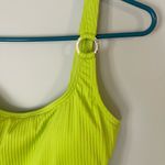 Michael Kors MICHAEL Lime Green Neon One-Piece Swimsuit- Size 8 Photo 3