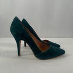 Madewell  The Mira Suede Point Toe Heels in Green‎ Size 6 Photo 2