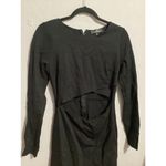 Lulu’s Black Long Sleeve Front Cut Out Mini Bodycon Dress M Size M Photo 2