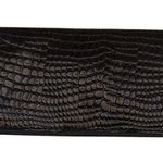 Black Checkbook Leather Handmade Embossed Wallet Photo 0