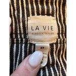 Rebecca Taylor La Vie  Striped Straight Jeans in Black Size 27 Photo 5