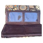 Vera Bradley Canyon Tri Fold Wallet Brown Floral Card Slots Magnetic Clasp Photo 4