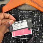 Pretty Little Thing  Preppy Black Tweed Button Down Mini Dress US Size 6 Photo 7