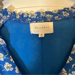 MELLODAY  Blue Floral Lined Blouse, size XL Photo 3