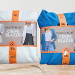 2 of DAkot Blue Crepe Blazer Size XXL Photo 0