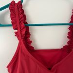 Aerie Red Ruffle Bikini Top Photo 1