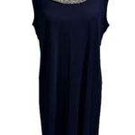 R & M Richards Navy Blue Dress with Rhinestones & Sheer Cardigan Formal Wedding Size 12P Photo 6
