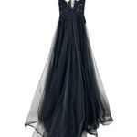 La Femme  Dress 29686 Black Illusion Tulle Lace Gown 00 Photo 3