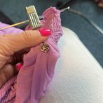 Soybu  Lavender Lace sheer swim coverup Large elastic waist nwt Photo 7