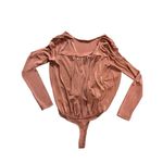 Free People Turnt Long Sleeve Bodysuit in Ginger Spice Sz M Photo 3