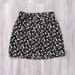 Floral Print Denim Mini Skirt 26 Black Photo 1