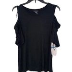 1.STATE Heritage Bloom Rich Black Cold Shoulder Top Size XL NEW Photo 0