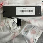 S. Deer Midi Dress Womens M White Floral Print Puff Sleeve Square Neck NWT Red Size M Photo 5