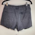 Aerie  Black Denim Shorts Elastic Back Waist Size Small Cut Off Shorts Photo 3