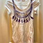 Miley Cyrus  | White Graphic Tee, Size Small Photo 0