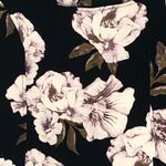 Free Press Black Floral Cropped Blouse Square Neck NWT Medium Photo 11