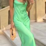 ZARA TikTok seafoam green satin slip dress size medium NEW Beach Photo 2