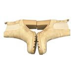 Soda  Tan Suede Ankle Boots with Chunky Heel and Elastic Panels LIKE NEW! Size 8 Photo 6