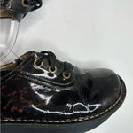 Alegria Black cheetah animal print clogs loafers ribbon laces 41 Photo 10