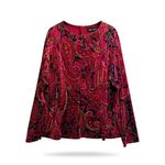Dress Barn  Red and Gold Paisley Jacket Photo 2