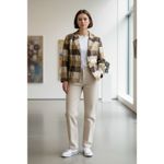 Ashley Stewart Blazer silk Women 16 W Brown Autumn Photo 1