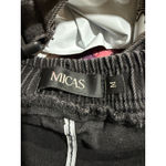 Micas  Black Denim Cargo Utility Suspender Crop Top Vest Women's Size M Photo 3