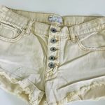 Free People  Butter Yellow Denim Shorts Photo 1