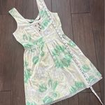 Free People Floral Yellow and Green 100% Cotton Dress size 4 Photo 5