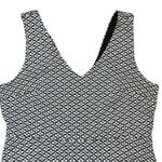 Loft  Fit & Flare Dress Geometric Print‎ Sleeveless V-Neck Career Size 8 Photo 3