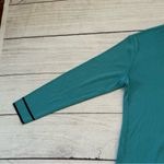 Misook Exclusively  size medium teal blue + black side split blouse Photo 10