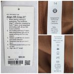 Lululemon NWT Align Nulu 21" Crop High Rise Leggings Size 14 Brown Photo 1
