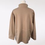 Allison Daley  Lightweight Full Zip Jacket Tan Navy Trim Petite Large Photo 4