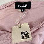 New SER.O.YA Ellis Twisted Cutout Front Long Sleeve Crop Top Pink Size Large Photo 11