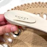 Gucci Ivory Leather Slide Sandals Horse Bit Metal Detail Women 9B Photo 6