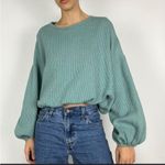 ZARA  Teal balloon Sweater Photo 0