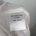 Dear Alex Ami One Shoulder Dress Large L White Eyelet Puff Sleeve Mini Photo 6