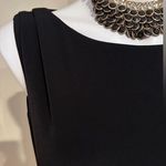 Jessica Howard  Black Stretch Form Fitting Ruched Peplum Little Black Dress Sz 10 Photo 4