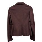 Theory Jonita K Blazer, Garnet Ponte Open Front Burgundy, Size 2 Photo 6
