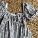 Majorelle  Revolve Clementine blue & white gingham puff sleeve milkmaid minidress Photo 2