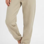 BDG JEANS Tan Beige Sweatpants Joggers Elastic Waist Size M Embroidered Logo Size M Photo 0