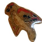Artisan Resin Lucite Bird Brooch Photo 1