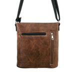 Cross Flower Blossom Western Crossbody Purse Brown Photo 1