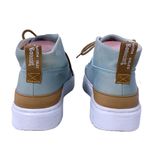 Dr. Martens "JEMIMA" LIGHT BLUE & TAN THICK SOLE CHUKKA ANKLE BOOTS W/FRINGE (7) Photo 5