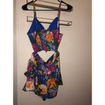 B.O.G. Collective Lottie & Holly Floral Cropped Tank Top & Ruffle Skort Set L Blue Size L Photo 9