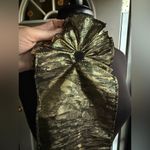 80/90s gold leopard print lamé neck hair wrap with Velcro Photo 5