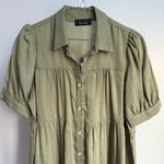 Trixxi  Tiered Mini Dress - Button Front,‎ Puff Sleeve, Casual - sz S Photo 1